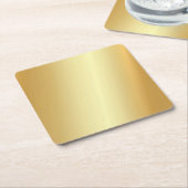 Faux Gold Elegant Blank Moderne Sjabloon Kartonnen Onderzetters (Schuin)