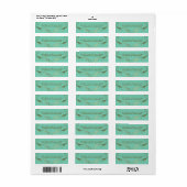 Faux Gold Elegant Bloemen Lijst op Mint-Green Etiket (Full Sheet)
