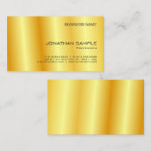 Faux Gold Elegant Company Simple Sjabloon Moderne Visitekaartje (Voorkant / Achterkant)