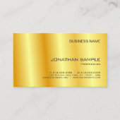 Faux Gold Elegant Company Simple Sjabloon Moderne Visitekaartje (Voorkant)