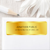 Faux Gold Elegant Custom Glamoureuze Sjabloon Retu Etiket (Insitu)