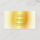 Faux Gold Elegant, eenvoudig op maat gemaakt Visitekaartje (Achterkant)
