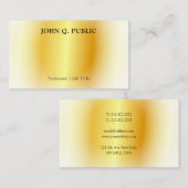 Faux Gold Elegant, eenvoudig op maat gemaakt Visitekaartje (Voorkant / Achterkant)