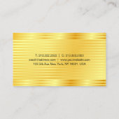 Faux Gold Elegant Eenvoudige Professionele Sjabloo Visitekaartje (Achterkant)