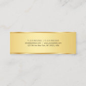Faux Gold Elegant Eenvoudige Sjabloon Modern Mini Visitekaartje (Achterkant)