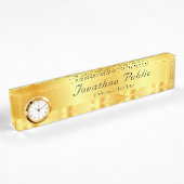 Faux Gold Elegant Handgeschreven Script-Sjabloon Naambordje