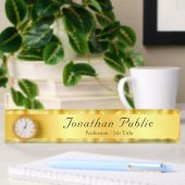 Faux Gold Elegant Handgeschreven Script-Sjabloon Naambordje