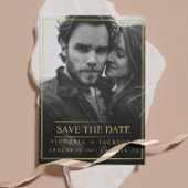 FAUX GOLD ELEGANT LIJST FOTO BEWAREN DE DATUM AANKONDIGINGSKAART