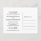 FAUX GOLD ELEGANT LIJST FOTO DE DATUM WIJZIGEN AANKONDIGINGSKAART (Achterkant)