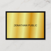 Faux Gold Elegant Luxurous, persoonlijke Sjabloon Visitekaartje (Voorkant)