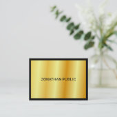 Faux Gold Elegant Luxurous, persoonlijke Sjabloon Visitekaartje (Staand voorkant)