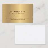 Faux Gold Elegant Minimalistische Professionele Sj Visitekaartje (Voorkant / Achterkant)