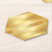 Faux Gold Elegant Modern Blank Sjabloon Trendy Kartonnen Onderzetters (Schuin)