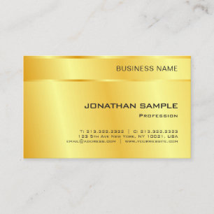 Faux Gold Elegant Modern Custom Trendy Sjabloon Visitekaartje