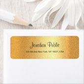 Faux Gold Elegant modern handgeschreven script een Etiket (Insitu)