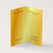 Faux Gold Elegant Modern Monogram Sjabloon Visitekaartje (Binnen)