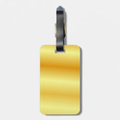 Faux Gold Elegant Modern Monogram Trendy Sjabloon Bagagelabel (Achterkant verticaal)