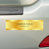 Faux Gold Elegant Moderne Glamoureuze Sjabloon Bumpersticker (Op auto)