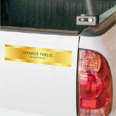 Faux Gold Elegant Moderne Glamoureuze Sjabloon Bumpersticker (Op Truck)