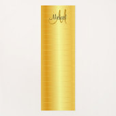 Faux Gold Elegant Moderne Monogrammen Sjabloon Yogamat (Voorkant)