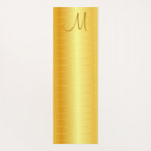 Faux Gold Elegant Moderne Monogrammen Sjabloon Yogamat (Achterkant)