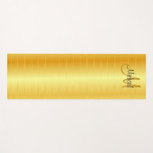 Faux Gold Elegant Moderne Monogrammen Sjabloon Yogamat (Voorkant (horizontaal))