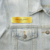 Faux Gold Elegant Moderne persoonlijke Sjabloon Naamplaatje (In situ)