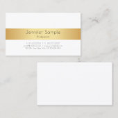 Faux Gold Elegant Moderne persoonlijke Sjabloon Visitekaartje (Voorkant / Achterkant)