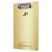 Faux Gold Elegant Monogrammed Moderne Sjabloon Klembord (Links)