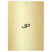 Faux Gold Elegant Monogrammed Moderne Sjabloon Klembord (Achterkant)