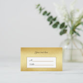 Faux Gold elegant Personalized Plaatskaartje (Staand voorkant)