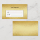 Faux Gold elegant Personalized Plaatskaartje (Voorkant / Achterkant)