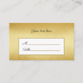 Faux Gold elegant Personalized Plaatskaartje (Voorkant)