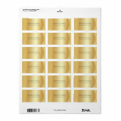 Faux Gold Elegant Professional Moderne Sjabloon Etiket (Full Sheet)