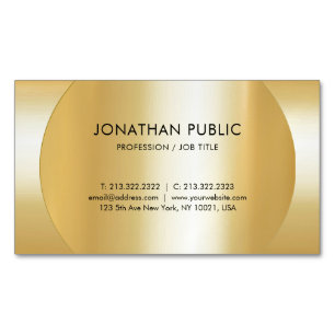 Faux Gold Elegant Professional Moderne Sjabloon Magnetisch Visitekaartje