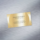 Faux Gold Elegant Professional Moderne Sjabloon Magnetisch Visitekaartje (Voorbeeld)