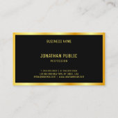 Faux Gold Elegant Professional Moderne Sjabloon Visitekaartje (Achterkant)