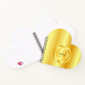 Faux Gold Elegant Sjabloon Monogram op maat Notitieboek (Binnen)