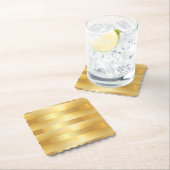 Faux Gold Elegant Trendy Modern Blank Sjabloon Kartonnen Onderzetters (Insitu)