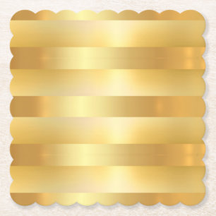 Faux Gold Elegant Trendy Modern Blank Sjabloon Kartonnen Onderzetters