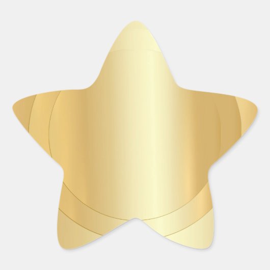 Faux Gold Elegant Voeg Jouw tekst Blank Sjabloon t Ster Sticker (Voorkant)