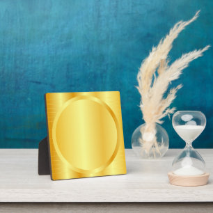 Faux Gold Elegant Voeg Jouw tekst Monogram Sjabloo Fotoplaat
