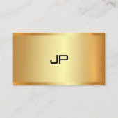 Faux Gold Elegante moderne Sjabloon verfijnd Visitekaartje (Voorkant)