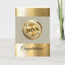 Faux Gold embleem werknemer van de jaarkaart