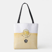 Faux gold emblem werknemer 20 jaar tote bag (Achterkant)