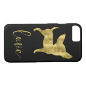 Faux Gold en Black Chihuahua Love Iphone 8 Hoesje (Achterkant (Horizontaal))