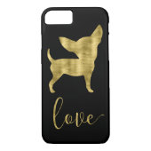 Faux Gold en Black Chihuahua Love Iphone 8 Hoesje (Achterkant)