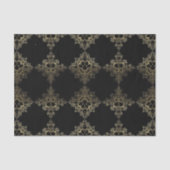 Faux Gold en Black Decorative Pattern Tissuepapier (Voorkant)