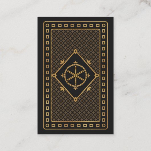 Faux Gold en Black Spade Ace Poker Magicien Visitekaartje (Achterkant)