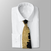 Faux Gold en Black Sterrennacht, penseelstreken Stropdas (Gebonden)